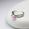 925 Sterling Silver PinkBlush Ring, Soft Pink Stone, Romantic & Delicate