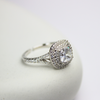 925 Sterling Silver Prisma Diamond Ring, Moissanite Solitaire Ring, Hypoallergenic & Tarnish-Free, Luxury Adjustable Silver Ring