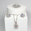 925 Sterling Silver Moissanite Diamond Affari Jewelry Set, Brilliant & Iconic