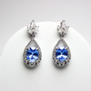 925 Sterling Silver Indiglo Blue Earrings, Deep & Mysterious, Hypoallergenic
