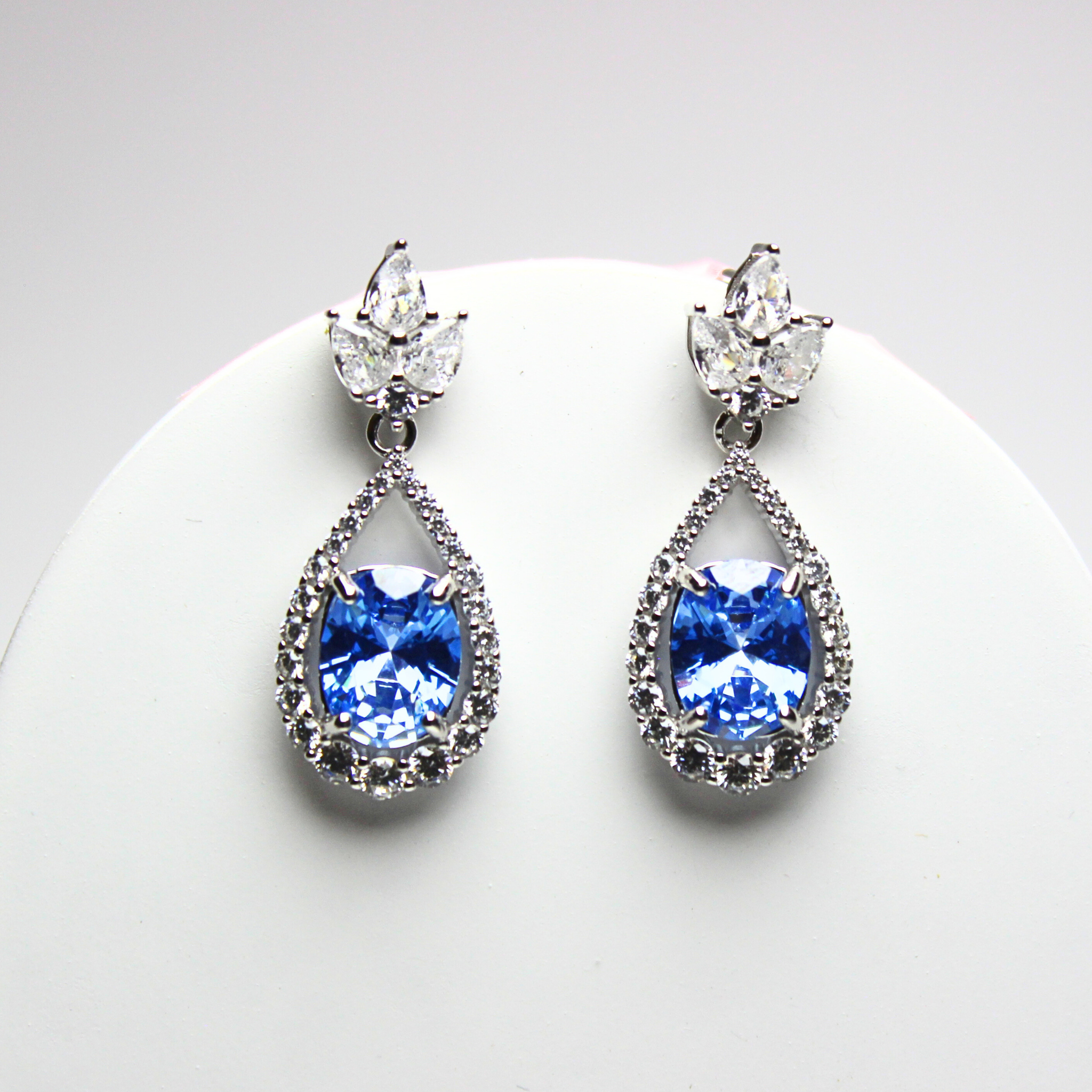 925 Sterling Silver Indiglo Blue Earrings, Deep & Mysterious, Hypoallergenic