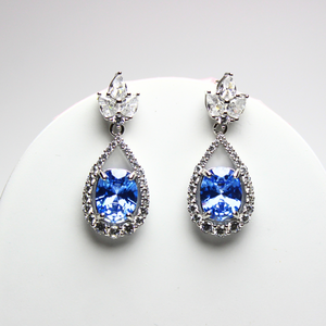 925 Sterling Silver Indiglo Blue Earrings, Deep & Mysterious, Hypoallergenic
