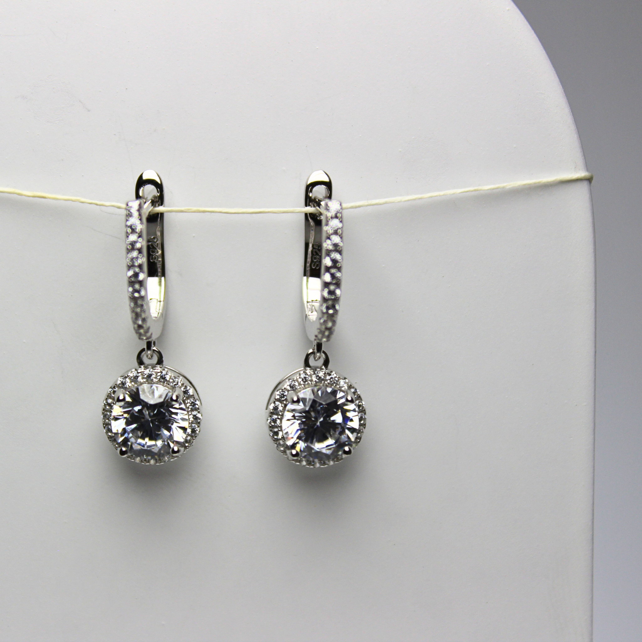 925 Sterling Silver Luxora Earrings, Luxury Statement Earrings, Hypoallergenic & Tarnish-Free, Elegant Silver Jewelry