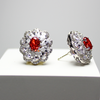 925 Sterling Silver Crimson Ruby Earrings, Luxurious & Bold, Tarnish-Free