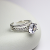 925 Sterling Silver Vero Ring, Modern & Elegant Design, Hypoallergenic & Tarnish-Free, Adjustable Silver Ring